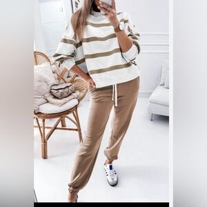 Striped Sweater and Joggers Set